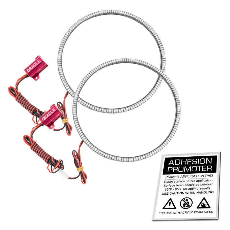 Jeep Wrangler TJ Headlight Halo Kit - ORACLE Lighting - Surface Mount LED - Red - `97-`06